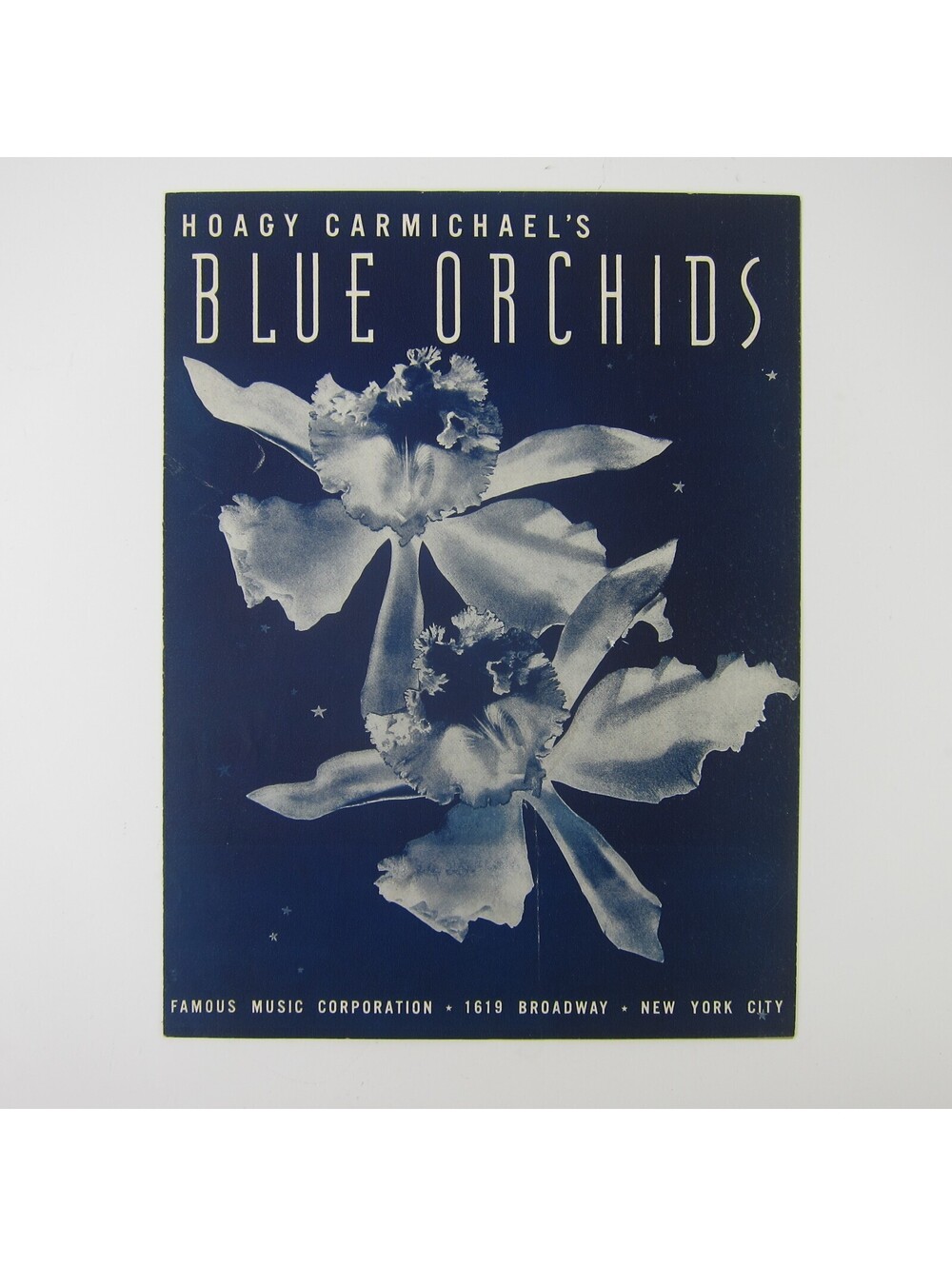 Sheet Music Hoagy Carmichael's Blue Orchids Famous Music Corp NYC Vintage 1939